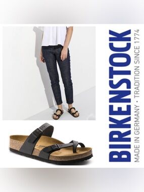 NWT Birkenstock Mayari Birko-Flor Sandals in Black